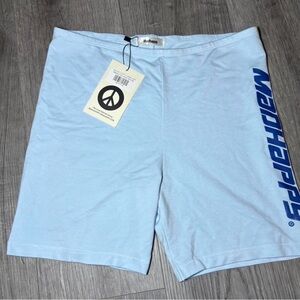 MAD HAPPY Athletics blue biker shorts size M NEW